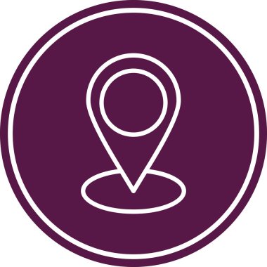 harita işaretleyici pin simgesi vektör illüstrasyonu