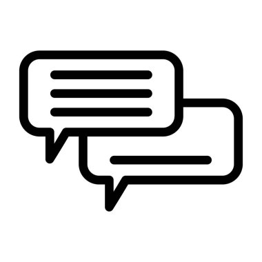 Şeffaf bir arkaplanda sohbet vektör illüstrasyonu. Birinci kalite semboller. Konsept ve grafik tasarım için ince çizgi simgesi.