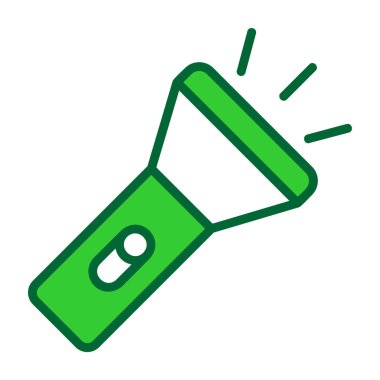 fener hattı simgesi. El fenerli el feneri. vektör illüstrasyonu