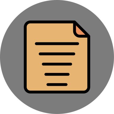 belge simgesi vektör illüstrasyonu