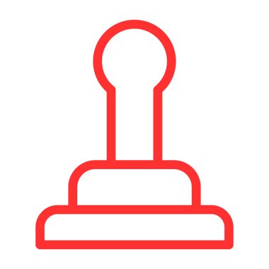 Beyaz arkaplanda kırmızı çizgi simgesi izole edildi