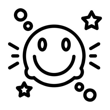 Özet biçiminde emoji gülümseme simgesi