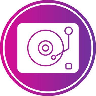 Müzik çalar simgesinin vektör illüstrasyonu