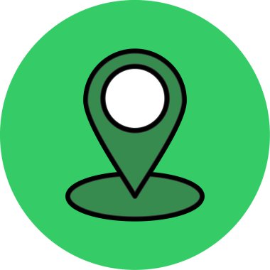 konumu simgesi harita, illüstrasyon vektör