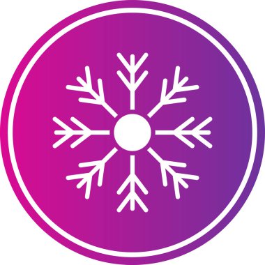 Kar tanesi. Web simgesi basit illüstrasyon