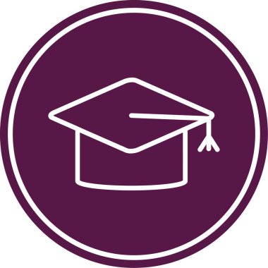 Mezuniyet kap simge vektör çizim