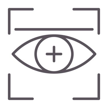 Göz tarama göz simgesi ana hat biçiminde