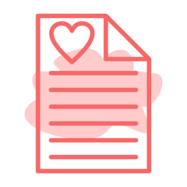 aşk mektubu vektör simgesi