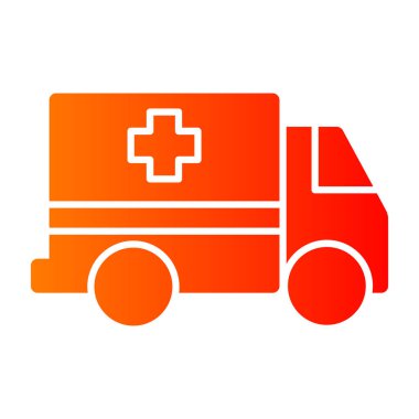 ambulans simgesi vektör illüstrasyonu