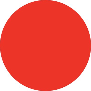 Kırmızı daire simgesi. Yuvarlak şekil, yuvarlak şekil. vektör illüstrasyonu