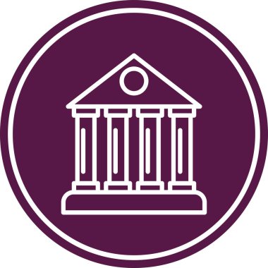 Banka. Web simgesi basit illüstrasyon