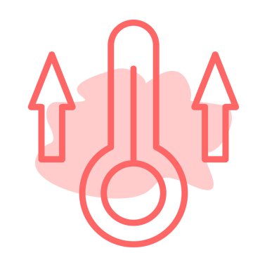 termometre simgesi vektör illüstrasyonu