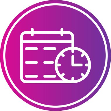 Alarm saat simgesi vektör illüstrasyonu