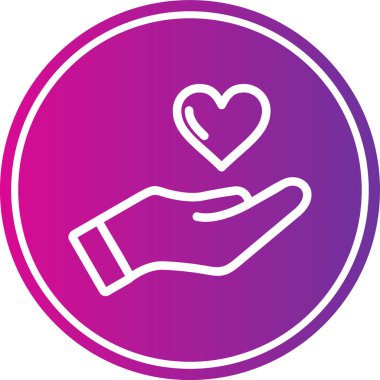 Bir kalp simgesinin vektör illüstrasyonu