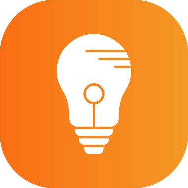 Ampul simgesinin vektör illüstrasyonu