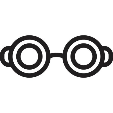 Gözlük ikonu. Web için gözlük vektör simgelerinin özet çizimi