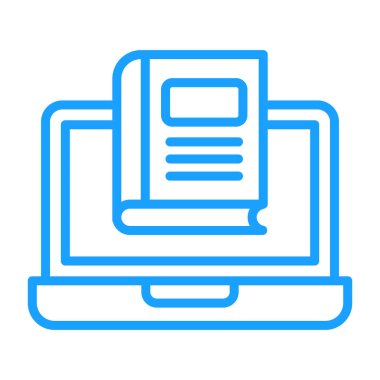 dijital tablet simgesi, ana hatlı vektör illüstrasyonu, tablet pc