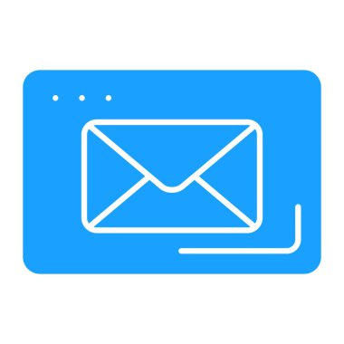 E-posta. Web simgesi basit illüstrasyon