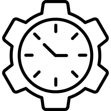 Saat. Web simgesi basit tasarım