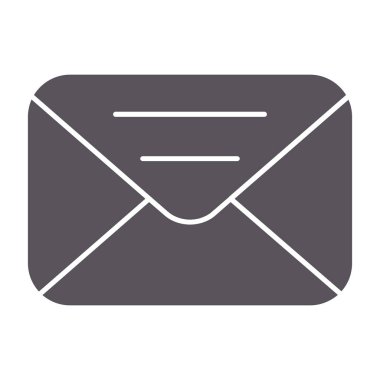 posta zarfı simgesi, basit vektör illüstrasyonu