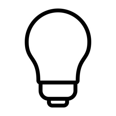 Elektrik lambası vektör simgesi. ince çizgi simgesi.