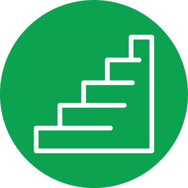 Merdiven. Web simgesi basit illüstrasyon