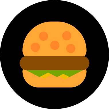 Yemek. Web simgesi basit illüstrasyon