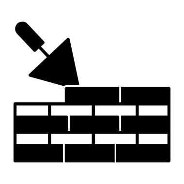 Tuğla web simgesi, vektör çizim