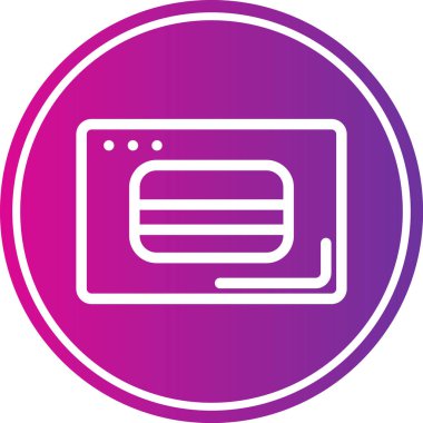 Bir dizüstü bilgisayarın vektör simgesi çizimi