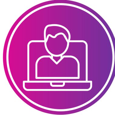 Bilgisayar. Web simgesi basit illüstrasyon