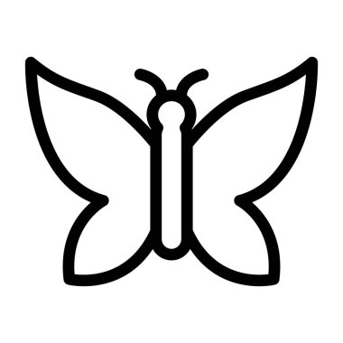 Kelebek ikon vektörü. izole siyah illüstrasyon