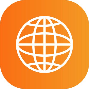 Vektör küresi simgesi, vektör illüstrasyonu