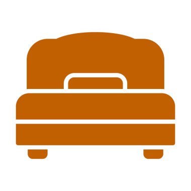 Web ve mobil uygulaması tasarımı, kanepe logo kavramı için beyaz arka plan üzerinde izole kanepe simge vektör