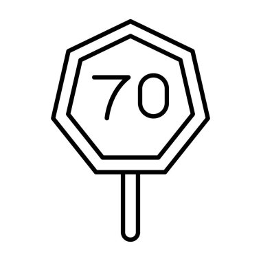 Yol numarası 0 simge vektör çizimi tasarımı