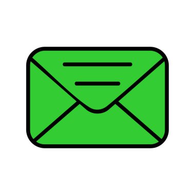 zarf vektörü düz renk simgesi