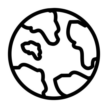 Planet Earth simgesini, anahat stili