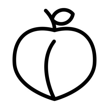 elma vektörü ince çizgi simgesi