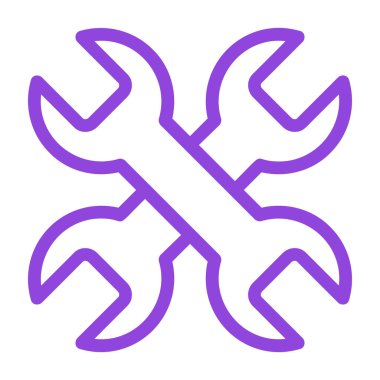 Onarım hizmeti anahat vektör simgesi