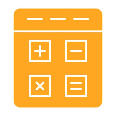 Hesap makinesi. Web simgesi basit illüstrasyon