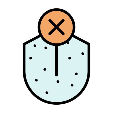 kalkan ağ simgesi basit illüstrasyon