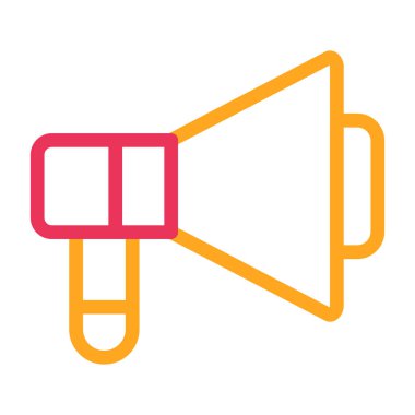 Megafon. Web simgesi basit illüstrasyon