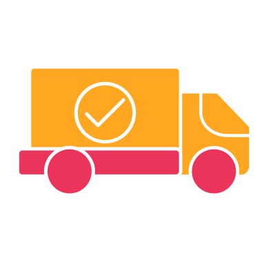 Kutu simgesi vektör illüstrasyon tasarımlı kamyon