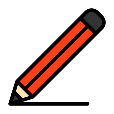 Beyaz arka plan üzerinde kalem vektör illüstrasyon