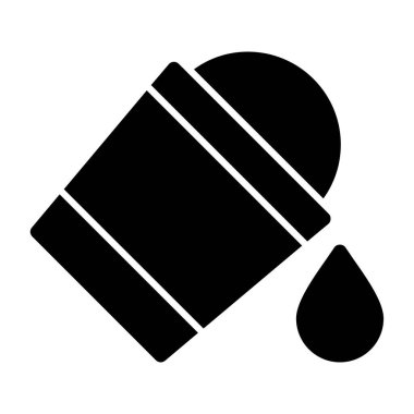 Bir kova simgesinin vektör illüstrasyonu