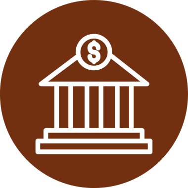 Banka vektör simgesi. Düz simge çizimi sembolü. togram simgesi.