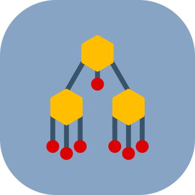 Molekülün düz tasarım vektörü çizimi
