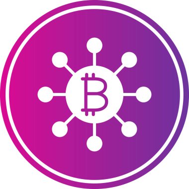 Bitcoin simgesi modern vektör illüstrasyonu