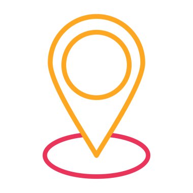 konum vektör renk çizgisi simgesi