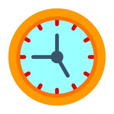 Saat simgesi vektör illüstrasyonu