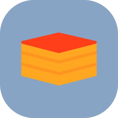 kutu düz vektör simgesi